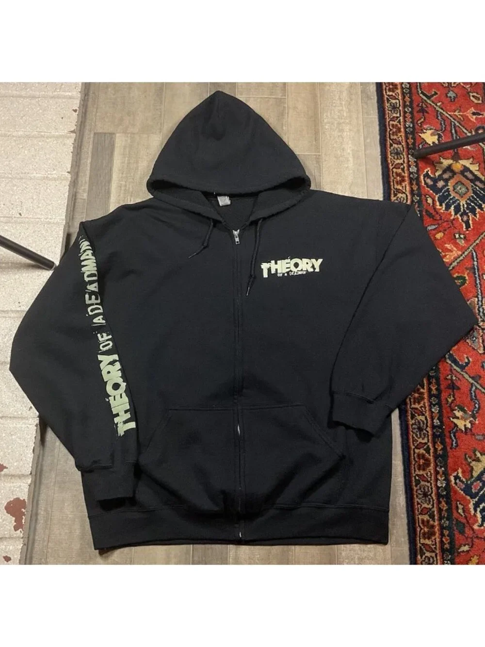 Theory of a Deadman Black Full Zip Hoodie Medusa Metal Rock Band Men’s XL